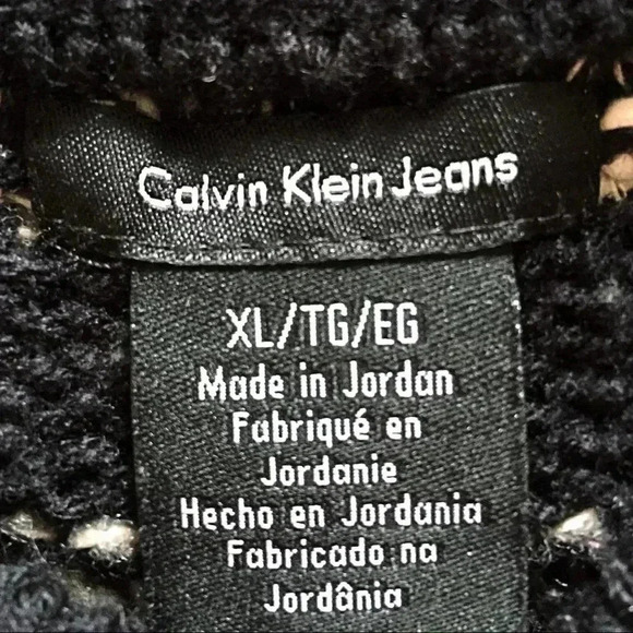 Calvin Klein Black & White Striped Sweater - Picture 7 of 8